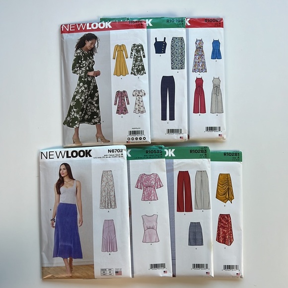 Lot of 7 NEW LOOK Sewing Patterns R10281 R10087 R10098 R10535 R10283 H0170 N6072 - Picture 3 of 16